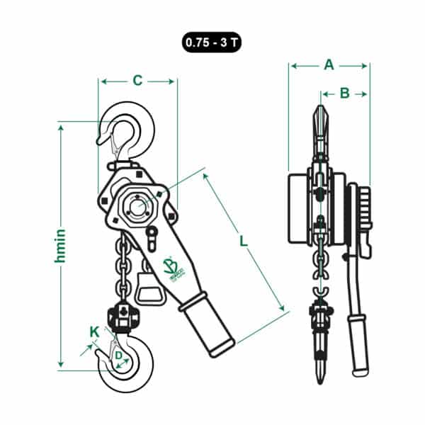 MANUAL-HAND OPERATED-PORTABLE CHAIN LEVER BLOCK RATCHET-HOISTS AND PULLS