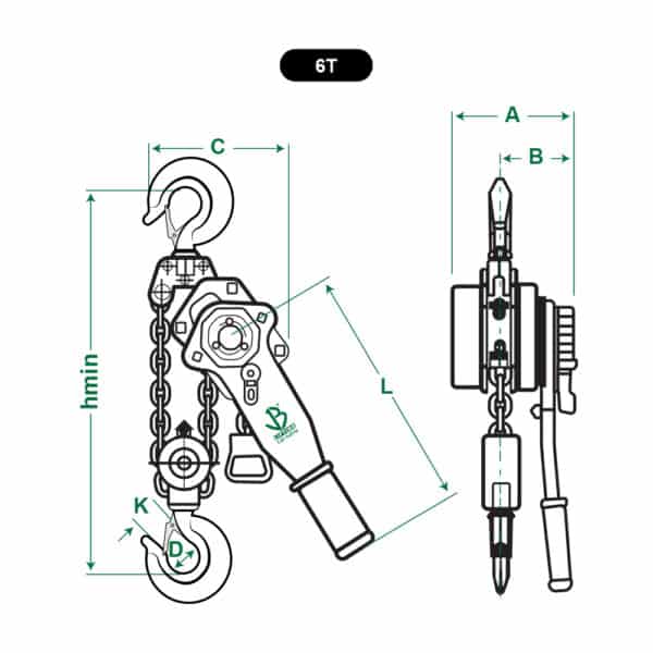 MANUAL-HAND OPERATED-PORTABLE CHAIN LEVER BLOCK RATCHET-HOISTS AND PULLS