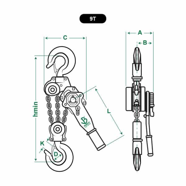MANUAL-HAND OPERATED-PORTABLE CHAIN LEVER BLOCK RATCHET-HOISTS AND PULLS