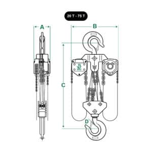 MANUAL-HAND OPERATED-PORTABLE CHAIN BLOCK HOIST PULLEY