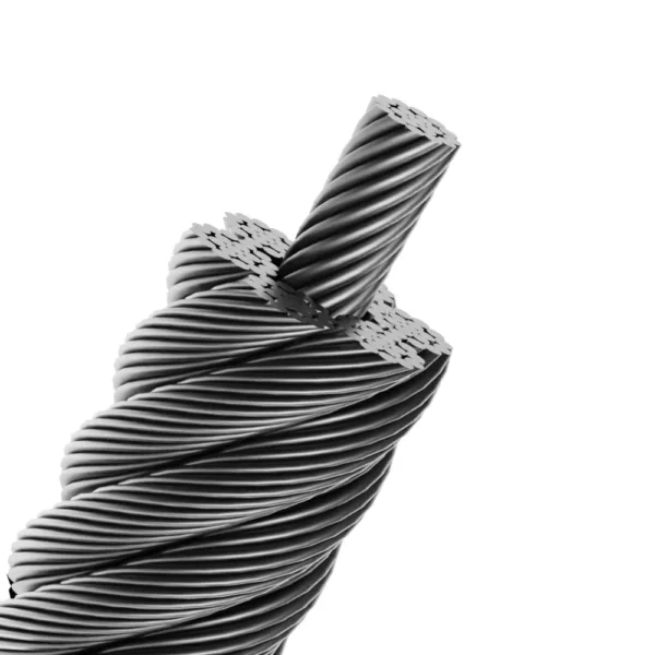 6x19 Bull Steel Core Steel Wire Rope coiled, ideal for heavy-duty lifting.