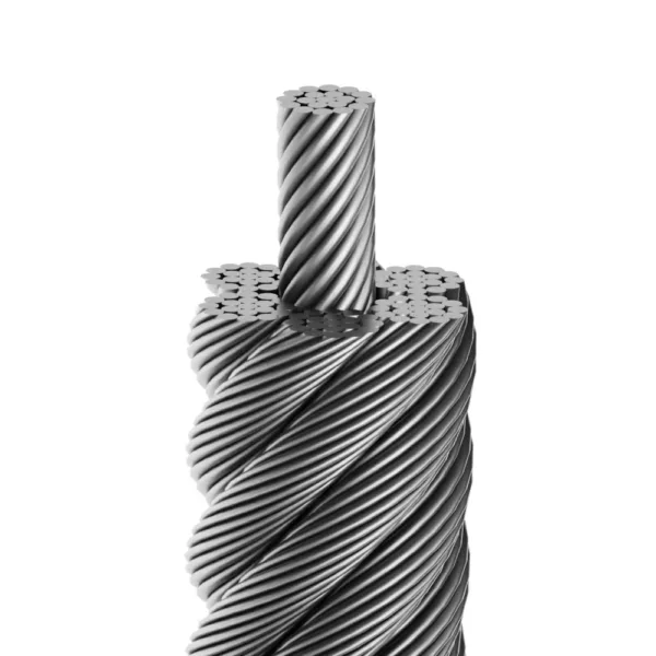 6x19 Bull Steel Core Steel Wire Rope coiled, ideal for heavy-duty lifting.