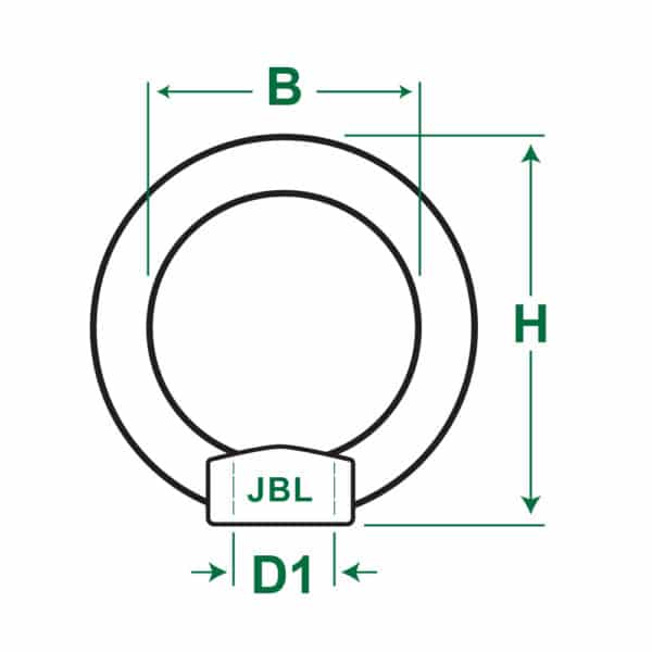 STAINLESS STEEL EYE NUT