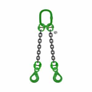 two leg bridle chain sling with eye self locking hook ksa