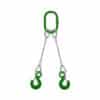 two leg steel wire rope bridle sling with eye sling hook with safety latch ksa