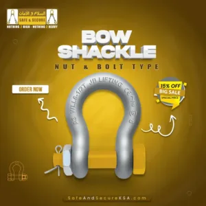 Anchor bow omega-shaped forged shackle with bolt pin for secure lifting and load handling in Saudi Arabia