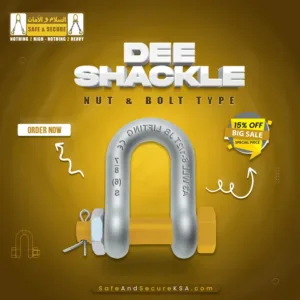 d shape forged chain shackle with bolt pin for secure load handling in industrial & construction ksa