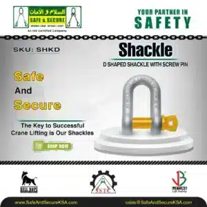 d shaped forged chain shackle with screw pin in saudi arabia