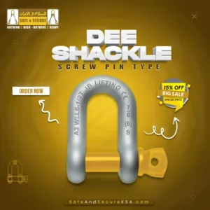 D-shaped forged chain shackle with screw pin for secure load handling in Saudi Arabia's industrial applications