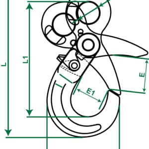 eye self locking hook line diagram