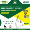 Industrial safety confined space rescue tripod used for safe entry and rescue operations in confined spaces in Saudi Arabia