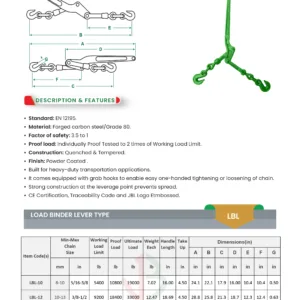 load binder lever type datasheet saudi arabia