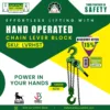 Portable manual hand-operated chain lever block with ratchet hoist, designed for lifting and pulling heavy loads in Saudi Arabia