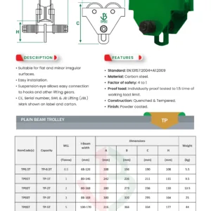plain beam trolley datasheet saudi arabia