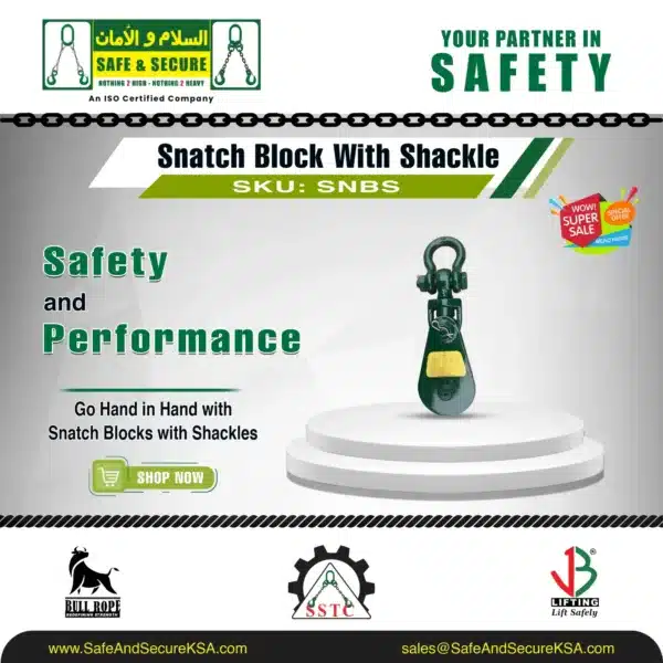 rope snatch block crane sheave block pulley with shackle in saudi arabia
