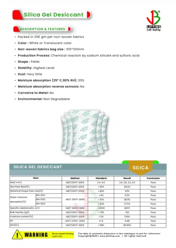 silica gel desiccant datasheet by sstc saudi arabia