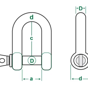 stainless steel dee type shackle screw pin line diagram saudi arabia