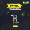 Stainless steel swivel eye and jaw for secure and flexible connections in Saudi Arabia