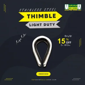 Stainless steel thimble for protecting wire rope loops in Saudi Arabia