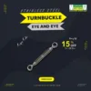 Stainless steel turnbuckle with eye and eye design for tensioning and securing cables in Saudi Arabia