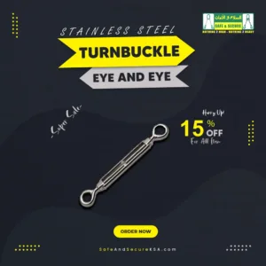 Stainless steel turnbuckle with eye and eye design for tensioning and securing cables in Saudi Arabia
