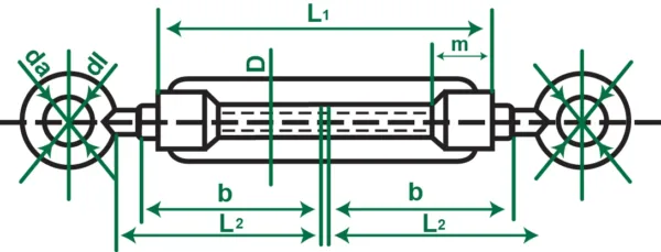 turnbuckle galvanized eye and eye line diagram saudi arabia