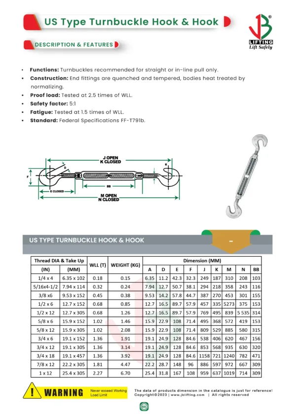 turnbuckle galvanized hook and hook datasheet saudi arabia
