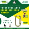 Twist lock auto carabiner hook used for secure fastening and safety in industrial and outdoor applications in Saudi Arabia