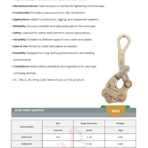 wire rope gripper datasheet saudi arabia
