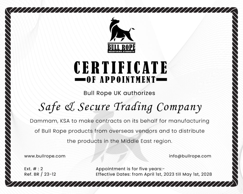 exclusive distributor of bull rope products in ksa