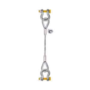 1-LEG WIRE ROPE SLING WITH BOW-SHAPED SHACKLE SCREE PIN ON BOTH SIDES