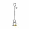 ONE LEG STEEL WIRE ROPE SLING - ONE SIDE THIMBLE EYE AND ONE SIDE BOW SHAPED SHACKLE BOLT PIN