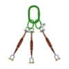three leg web sling with bow shaped shackle bolt pin ksa