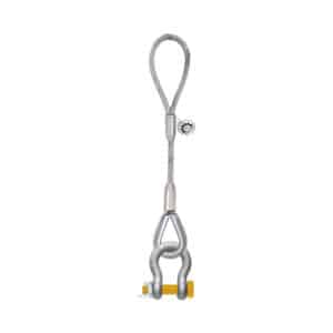 steel wire rope sling: one side soft eye and other side hard thimble eye with bow-shackle bolt pin ksa