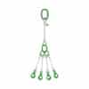 FIVE LEG STEEL WIRE ROPE SLINGS WITH EYE SELF LOCKING HOOK