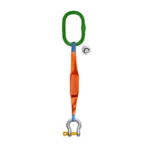 one leg web sling with bow shaped shackle screw pin ksa