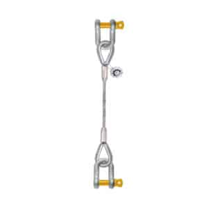 ONE LEG WIRE ROPE SLING WITH DEE-SHAPED SHACKLE SCREW PIN ON BOTH SIDES