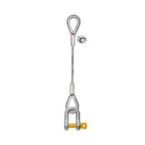 ONE LEG STEEL WIRE ROPE SLING - ONE SIDE THIMBLE EYE AND ONE SIDE DEE-SHAPED SHACKLE SCREW PIN