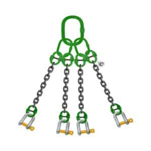 four leg chain sling with d-shaped shackle screw pin dammam ksa