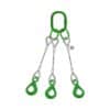 THREE LEG STEEL WIRE ROPE BRIDLE SLING WITH EYE SELF LOCKING HOOK
