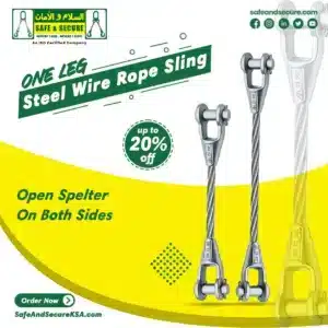 one leg steel wire rope sling open spelter on both sides in saudi arabia