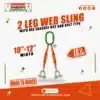 two leg orange web sling with d-shaped shackle bolt pin in saudi arabia