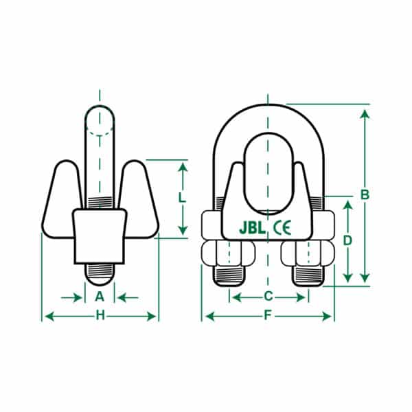 heavy duty wire rope clip for rigging and lifting ksa