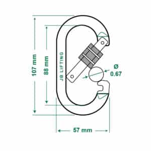 twist lock auto carbinner hook ksa