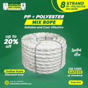 8 strand pp + polyester mix rope in saudi arabia