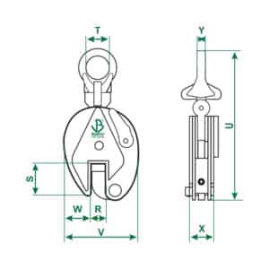 vertical plate lifting clamp diagram ksa