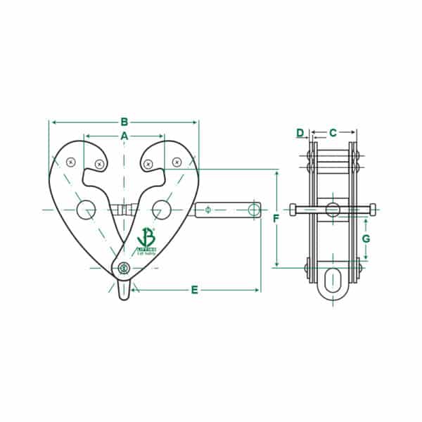 lifting beam clamp line diagram saudi arabia