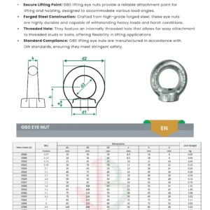 580 galvanized eye nut datasheet saudi arabia