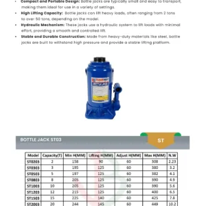 bottle jack st03 datasheet saudi arabia ksa