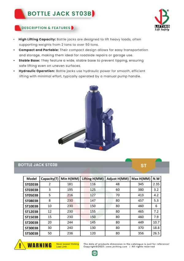 bottle jack st03b datasheet dammam ksa